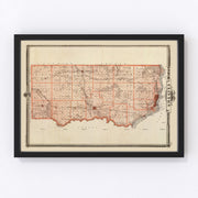 Clinton County Vintage Map 1875
