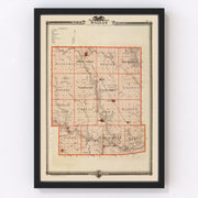 Dallas County Vintage Map 1875