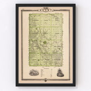 Henry County Vintage Map 1875