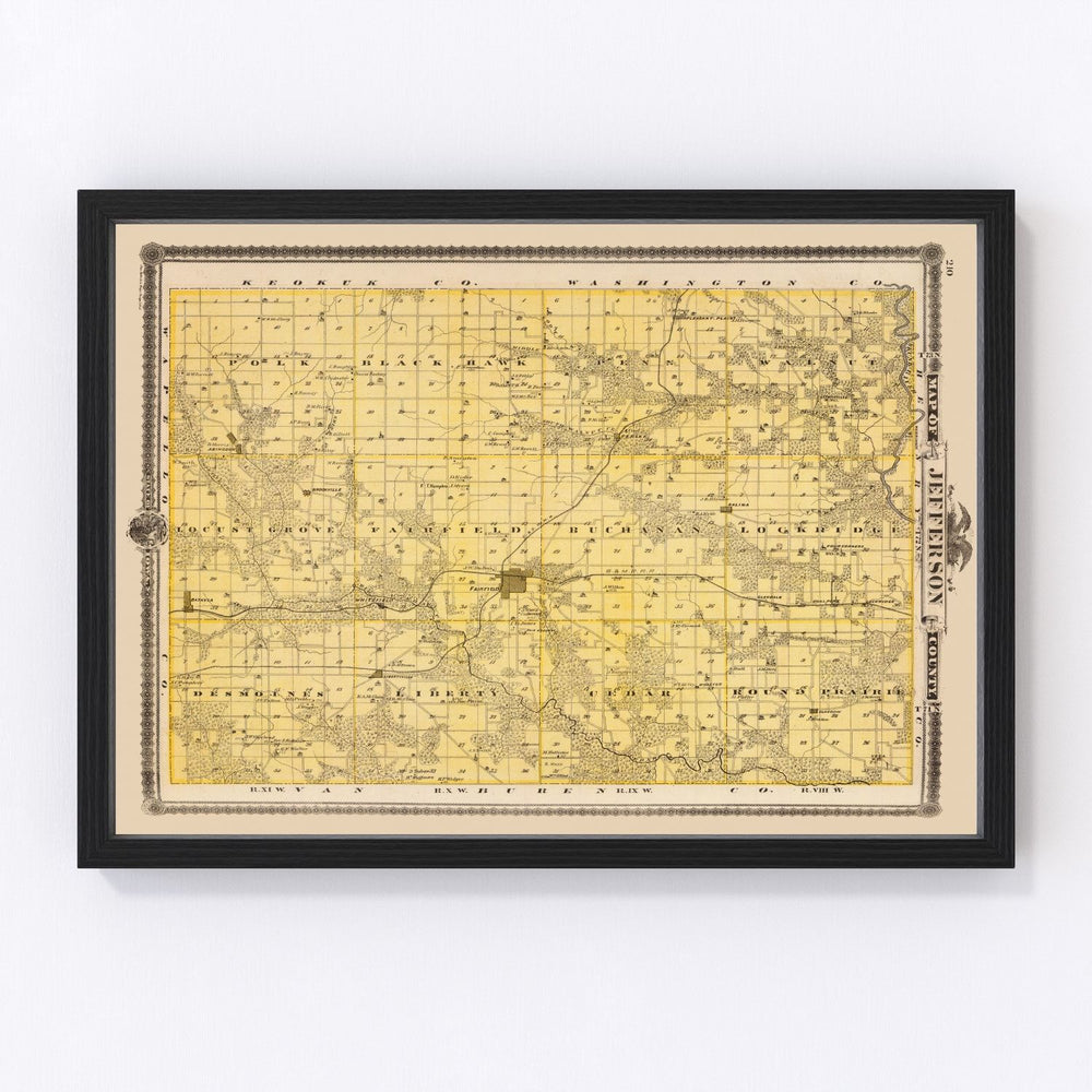 Jefferson County Vintage Map 1875