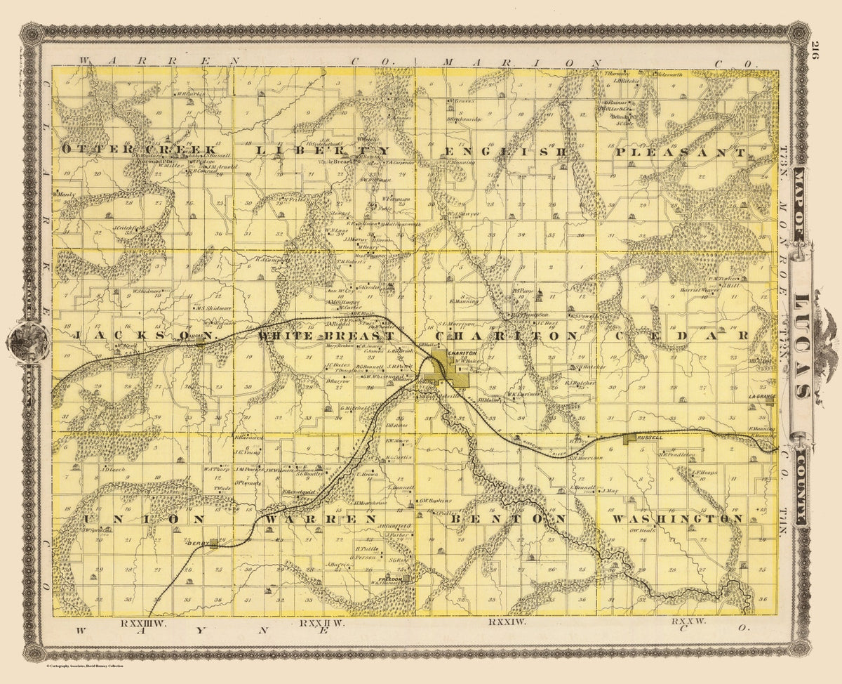 Preview of Vintage Map of Lucas County, Iowa 1875