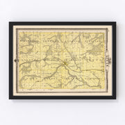 Lucas County Vintage Map 1875