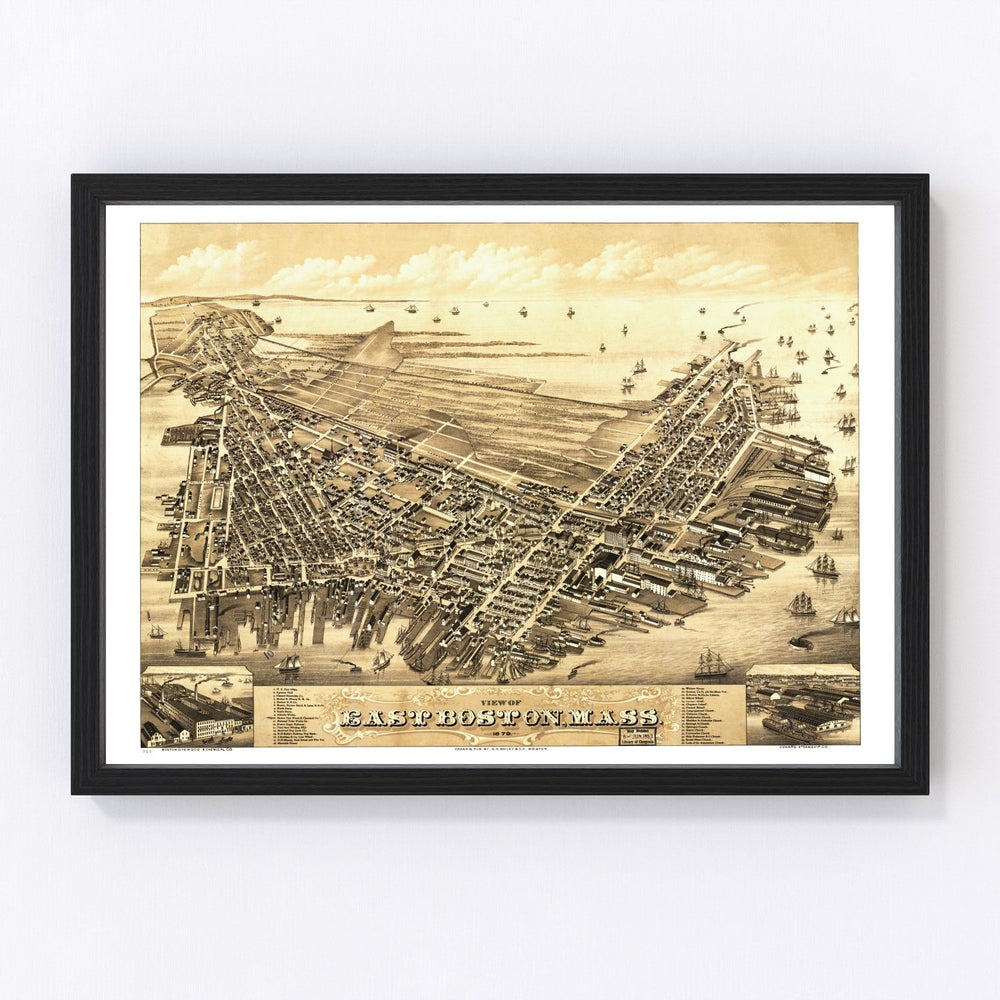 Boston Vintage Map 1879