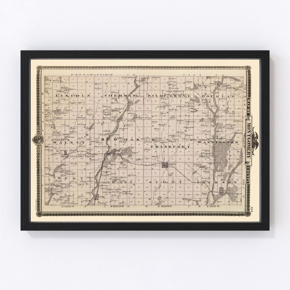 Montgomery County Vintage Map 1875