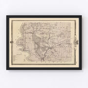 Fremont County Vintage Map 1875