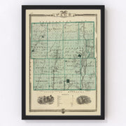 Page County Vintage Map 1875