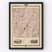 Taylor County Vintage Map 1875