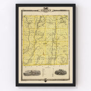 Ringgold County Vintage Map 1875