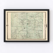 Wayne County Vintage Map 1875
