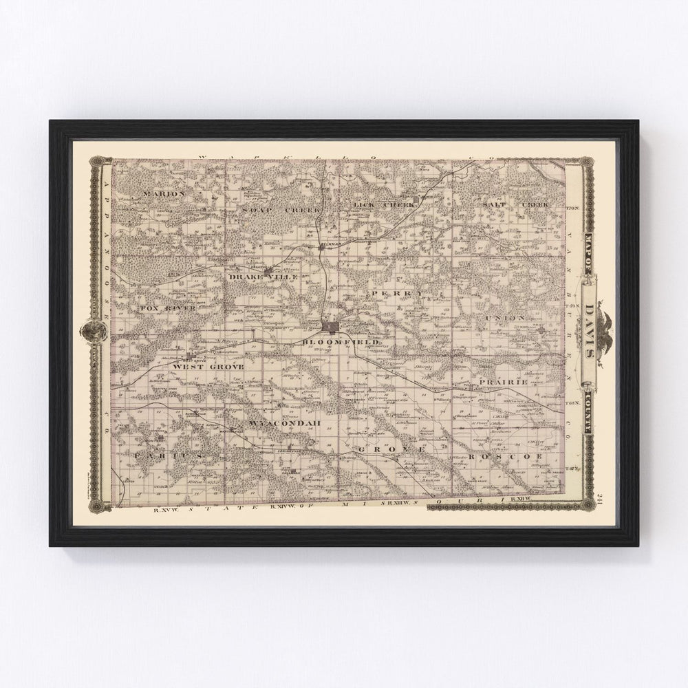 Davis County Vintage Map 1875