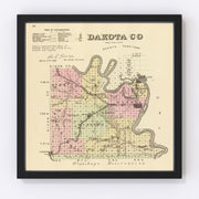 Dakota County Vintage Map 1885