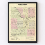 Howard County Vintage Map 1885