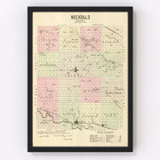 Nuckolls County Vintage Map 1885