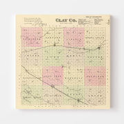 map of Clay County
