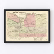 Knox County Vintage Map 1885