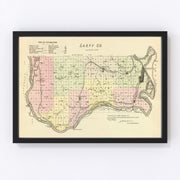 Sarpy County Vintage Map 1885