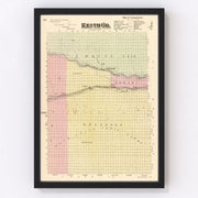 Keith County Vintage Map 1885