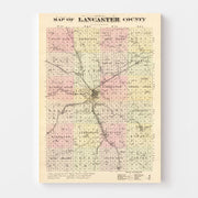 map of Lancaster Cou