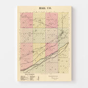 map of Hall County