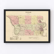 Douglas County Vintage Map 1885