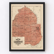 Hennepin County Vintage Map 1874