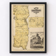 Washington County Vintage Map 1874