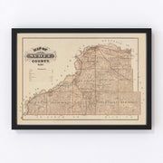 Scott County Vintage Map 1874