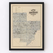 Carver County Vintage Map 1874
