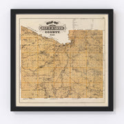 Blue Earth County Vintage Map 1874