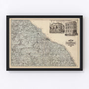 Winona County Vintage Map 1874