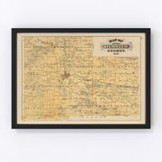 Olmsted County Vintage Map 1874