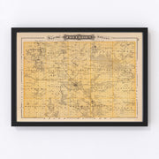 Freeborn County Vintage Map 1874