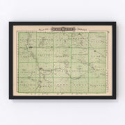 Faribault County Vintage Map 1874
