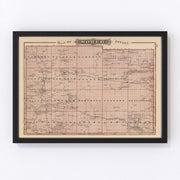 Mower County Vintage Map 1874