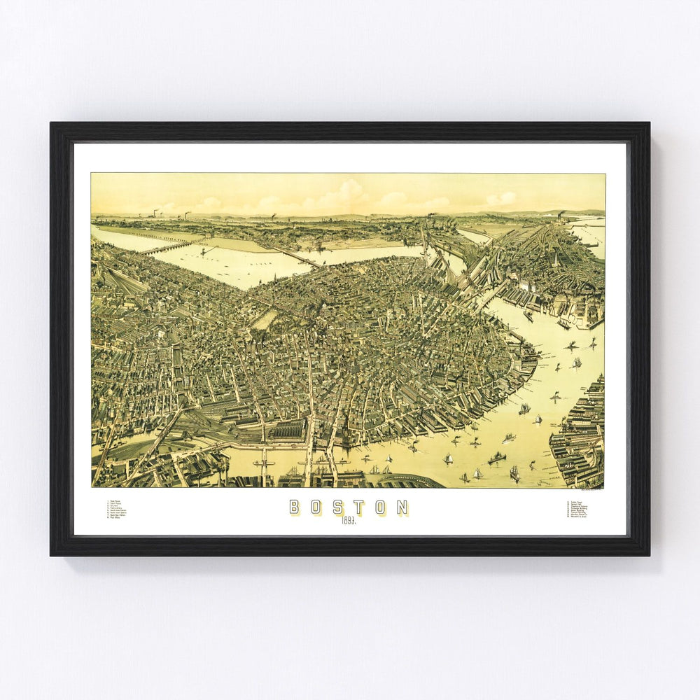 Boston Vintage Map 1899