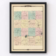 Green County Vintage Map 1878