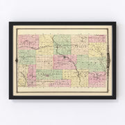 Lafayette County Vintage Map 1878
