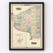 Grant County Vintage Map 1878