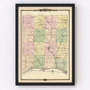 Richland County Vintage Map 1878