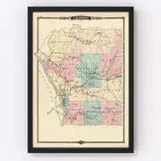 Lacrosse County Vintage Map 1878