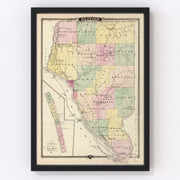 Buffalo County Vintage Map 1878