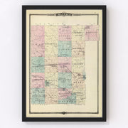 Waupaca County Vintage Map 1878