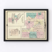 Green Lake County Vintage Map 1878