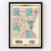 Winnebago County Vintage Map 1878