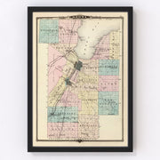 Brown County Vintage Map 1878