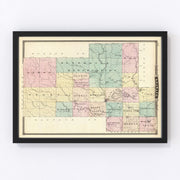 Shawano County Vintage Map 1878