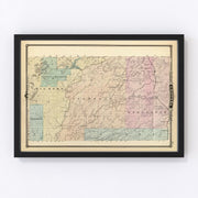 Chippewa County Vintage Map 1878