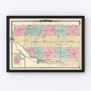 Pierce County Vintage Map 1878