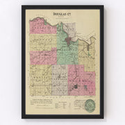 Douglas County Vintage Map 1887