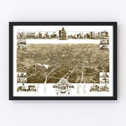 Brockton Vintage Map 1882